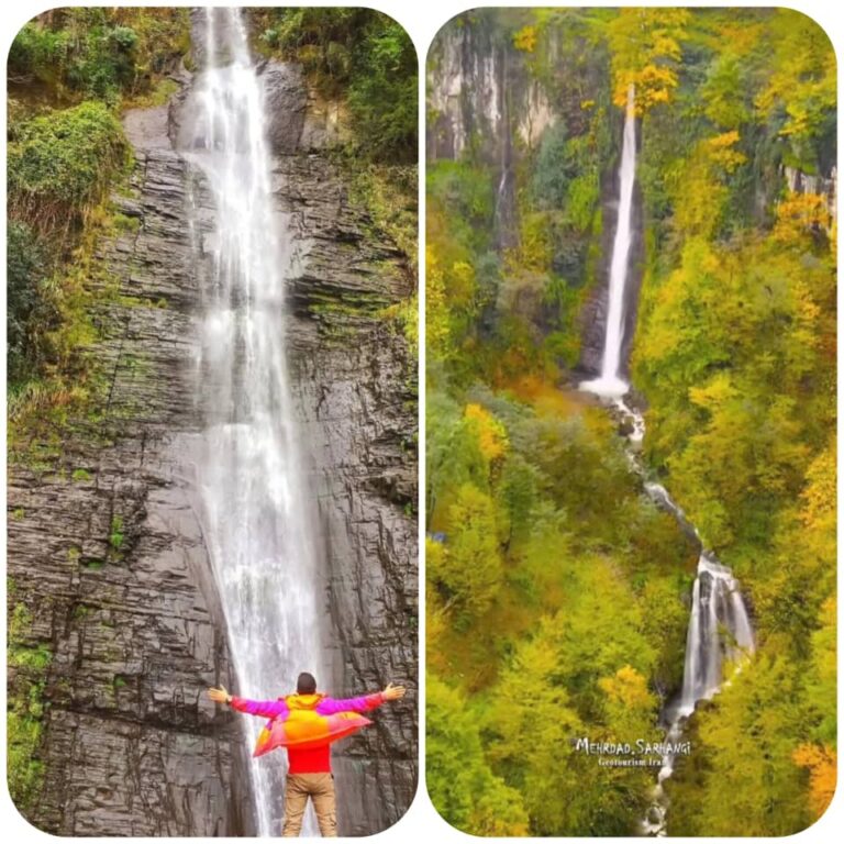 آبشار لوشکی-زیباترین آبشار پاییزی شمال