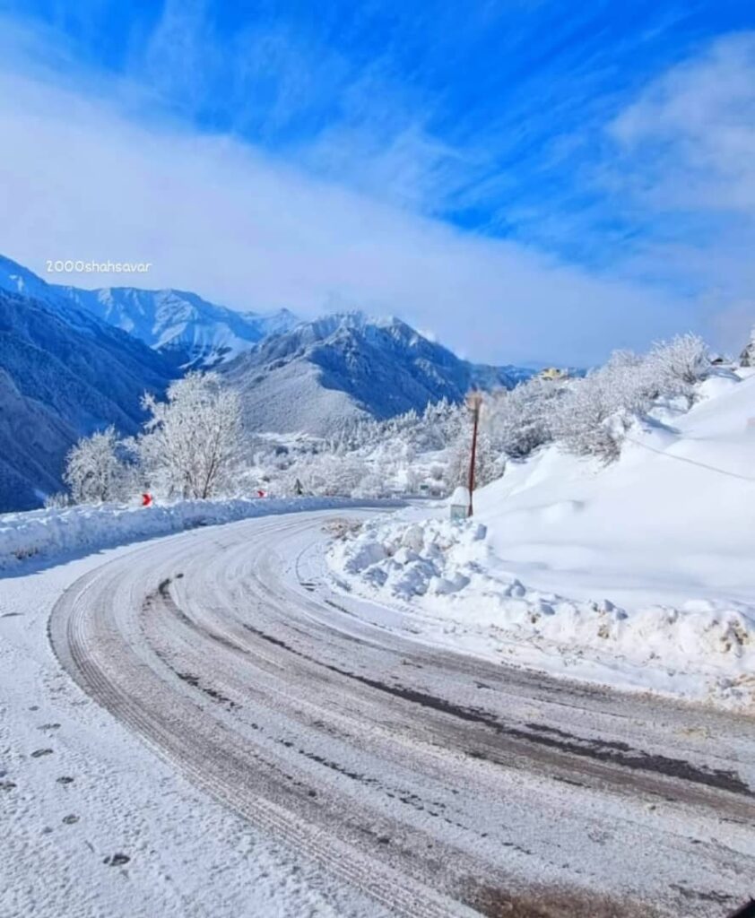 جاده دوهزار و سه هزار برفی