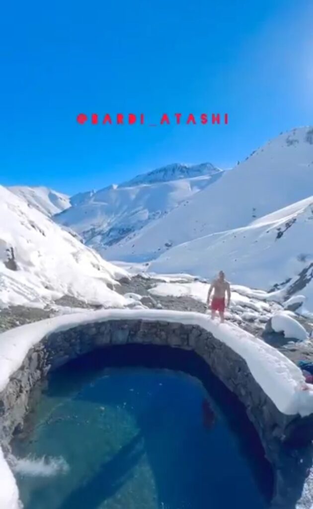 آبگرم دلیر چالوس در زمستان