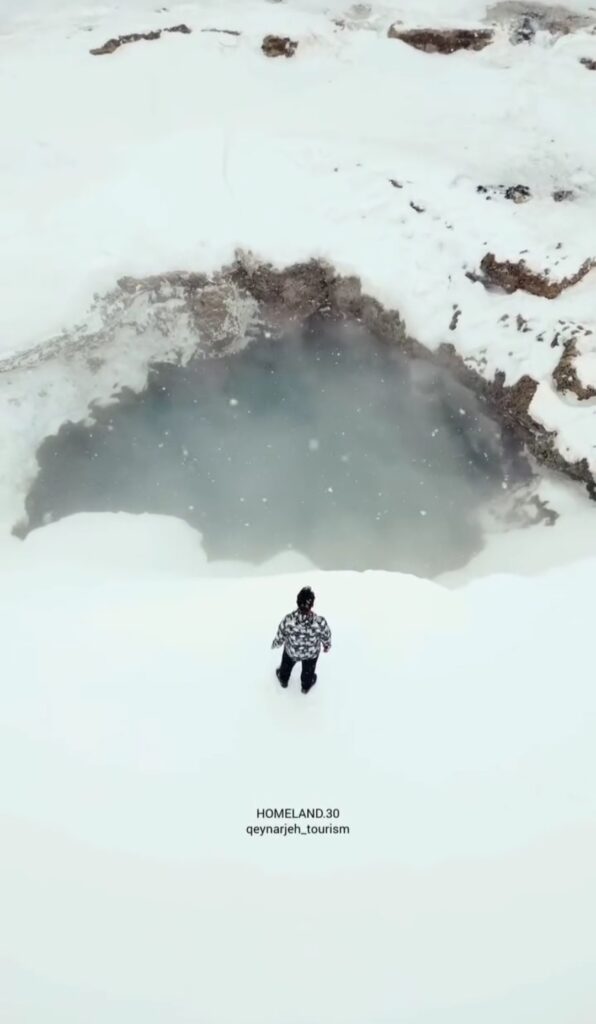 آبگرم تکاب آذربایجان در زمستان