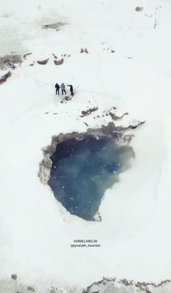 آبگرم تکاب آذربایجان در زمستان