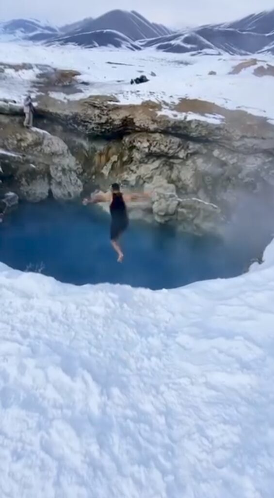 آبگرم تکاب آذربایجان در زمستان