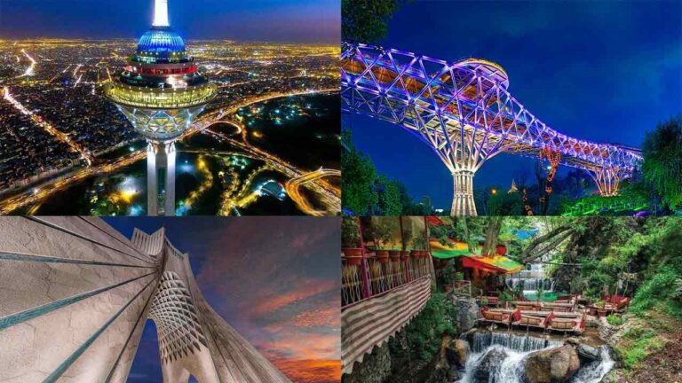 جاهای دیدنی تهران در شب زمستان